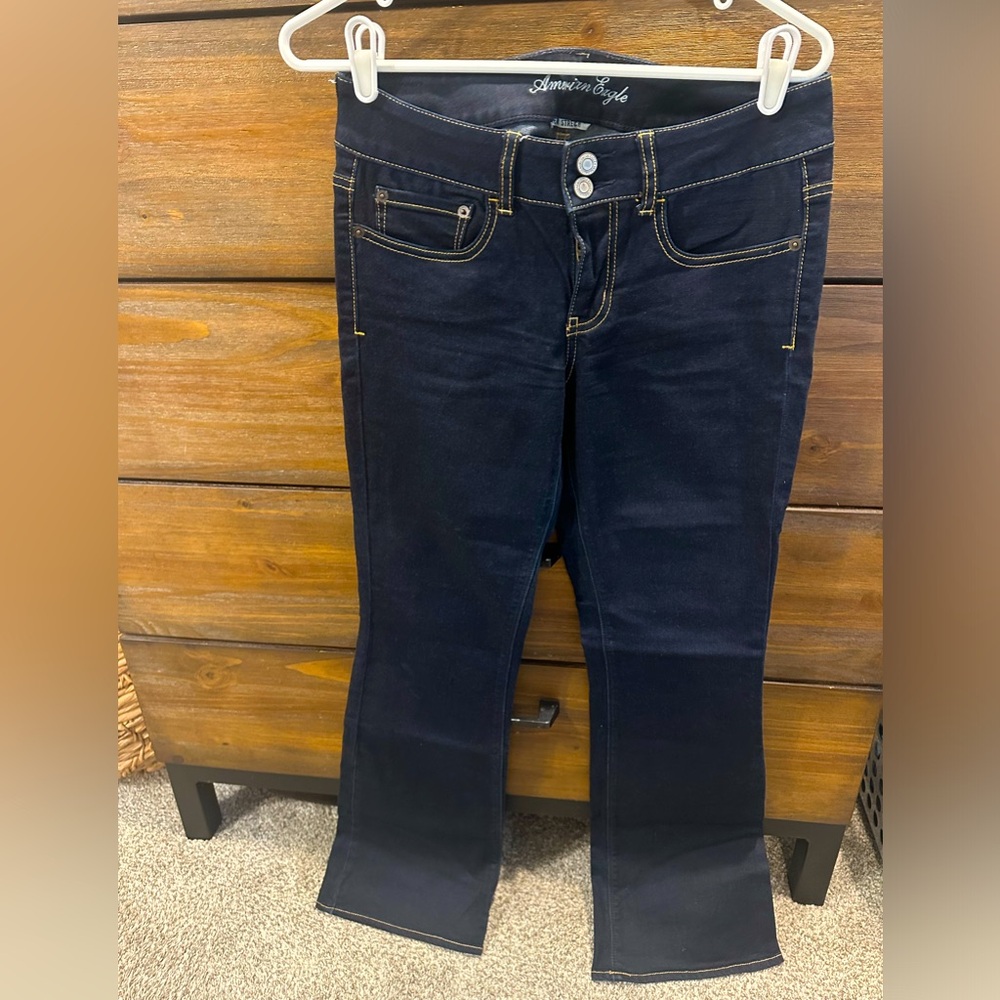 American Eagle Outfitters Women's Dark Blue Jeans